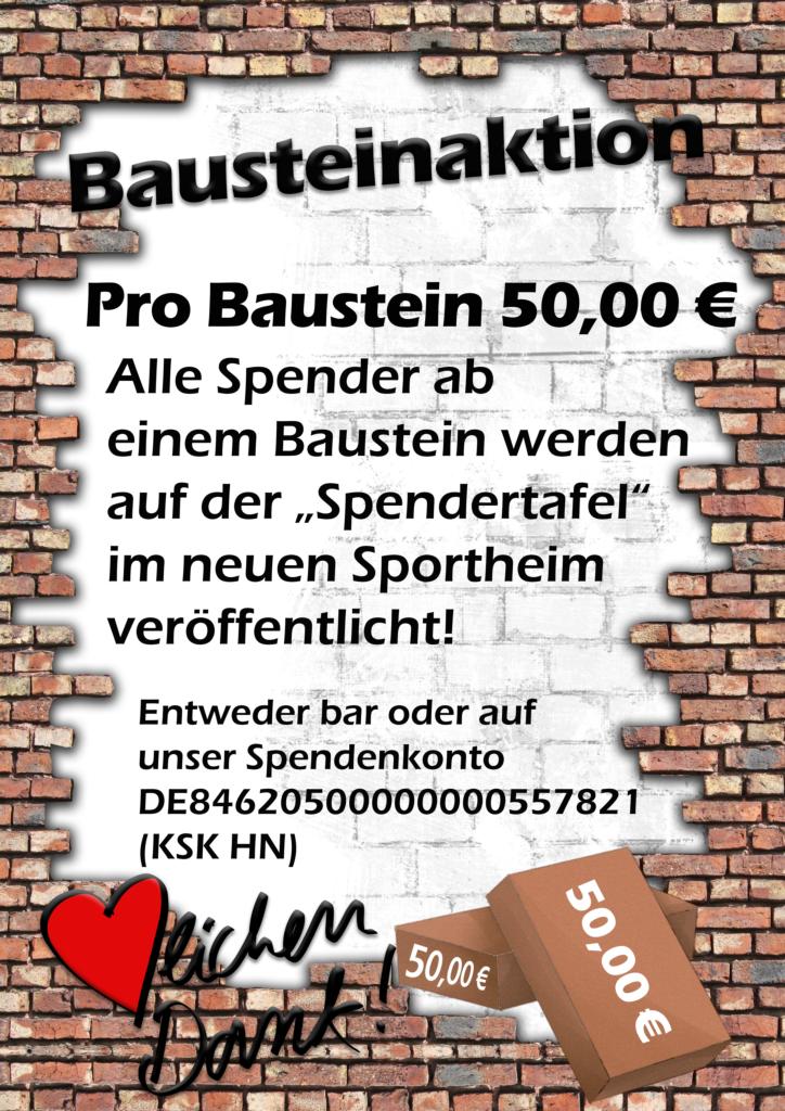 Bausteinaktion Sportheim